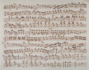 Page de partition musicale du premier violon dans l